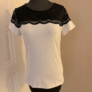 H&M gray with black lace top, women’s size medium